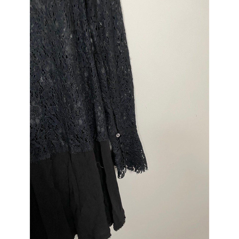 Free People Free People Tell Tale Tunic in Black Size Small WhimsiGoth Romantic - Picture 8 of 11